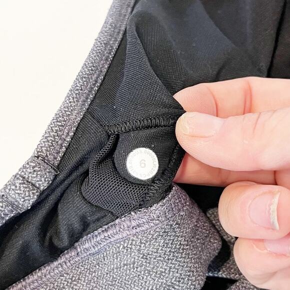 Lululemon Flow Y Bra Nulu Mini Heathered Herringbone Heathered Black White Black - Picture 3 of 7